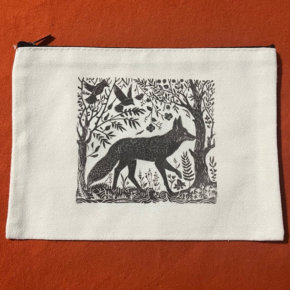 Fox Canvas Makeup Bag